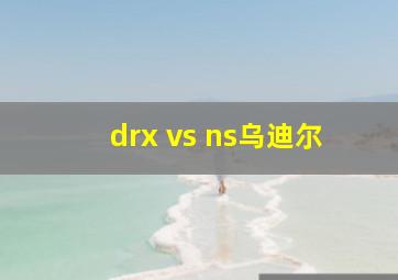 drx vs ns乌迪尔